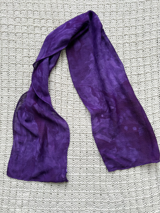 Purple Silk/Wool Scarf